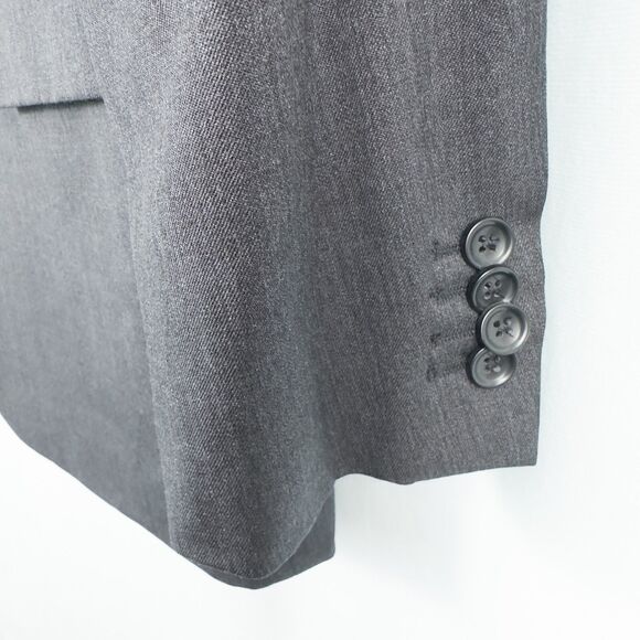 Banana Republic 100% Wool Three Button Blazer Jacket Mens 42R Charcoal Gray - Picture 9 of 16